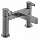 IND-EDI137-BGM - Bateria wannowa dwuuchwytowa, dwuotworowa - INDIVIDUAL - Gunmetal Szczotkowany