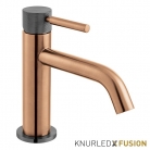 Bateria umywalkowa Individual Knurled X Fusion - IND-ORI200/SB-XZBK - Brąz Szczotkowany & Czarny Szczotkowany