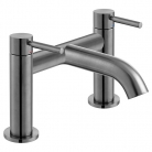 IND-ORI237-BGM - Bateria wannowa dwuuchwytowa, dwuotworowa - INDIVIDUAL - Gunmetal Szczotkowany