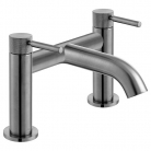 IND-ORI237-BGMK - Bateria wannowa dwuuchwytowa, dwuotworowa - INDIVIDUAL - Gunmetal Szczotkowany