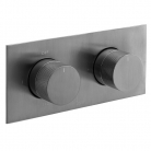 Bateria prysznicowa termostatyczna, podtynkowa, 2-drożna, Gunmetal Szczotkowany PVD - INDIVIDUAL by Vado - IND-T148/2-H-BGMK