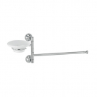 Mydelniczka ceramiczna wisząca i drążek na ręcznik - Linea G - Export - 1219/1C-CR