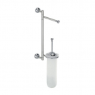 Szczotka WC szklana wisząca i uchwyt na papier toaletowy - Linea G - Export - LG-1219/8V-CR