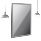 Lustro łazienkowe prostokątne z lampami wiszącymi, wym. 50x70 cm - VADO - Safari - SAF-M5W-REC-P+GL-SC