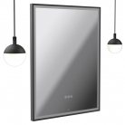 Lustro łazienkowe prostokątne z lampami wiszącymi, wym. 60x80 cm - VADO - Safari - SAF-M6W-REC-P+GL-MB