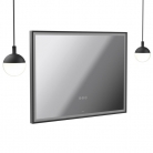 Lustro łazienkowe prostokątne z lampami wiszącymi, wym. 80x60 cm - VADO - Safari - SAF-M8W-REC-L+GL-MB